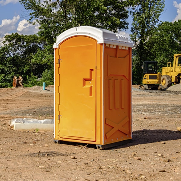 how often are the porta potties cleaned and serviced during a rental period in Sallis